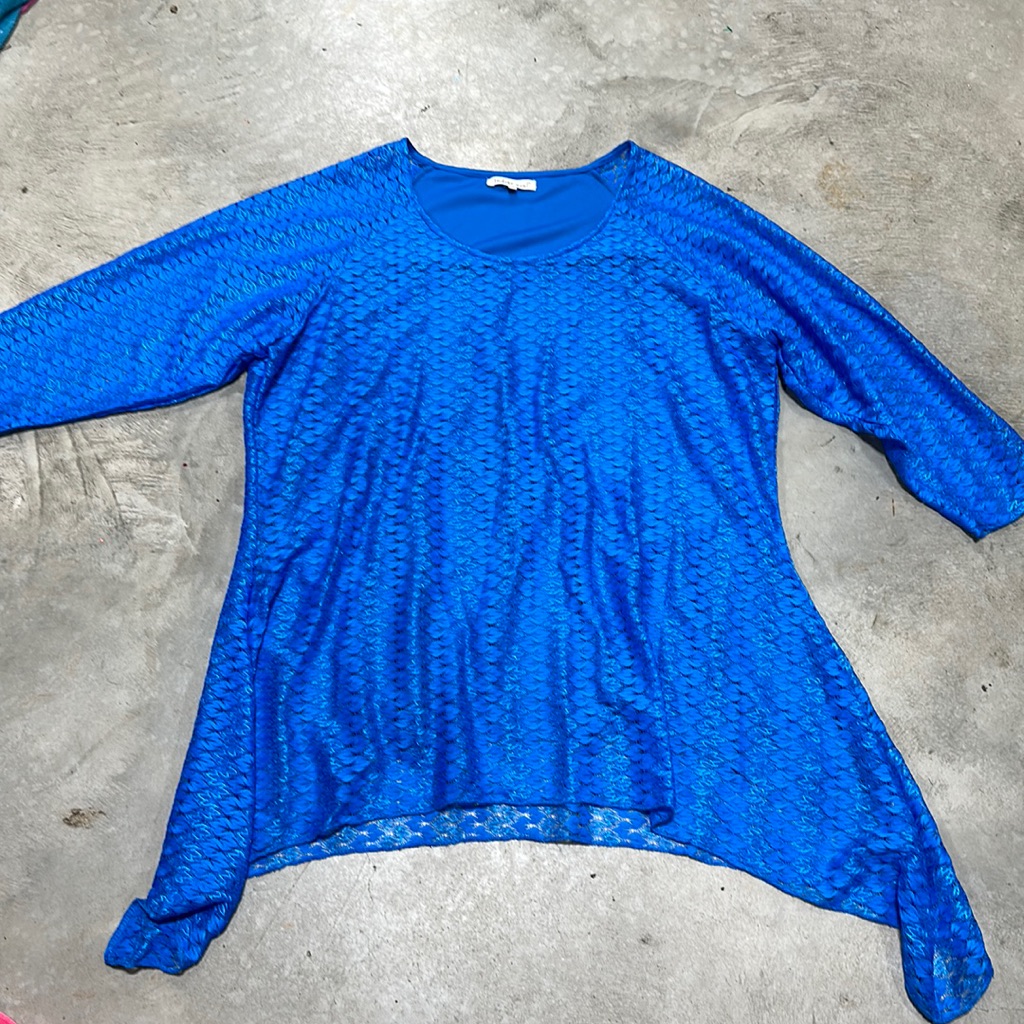 Indigo Soul Brand Royal Blue Top Size 3xl  A56